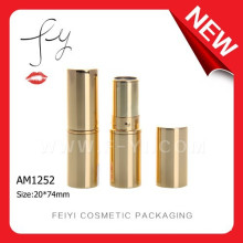 Luxury Hot Sale Empty Round Gold Aluminum Lipstick Tube